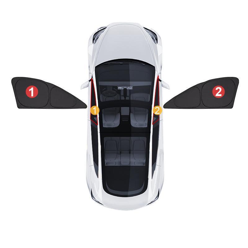 Privacy and Thermal Insulated Sunshades Curtains for Tesla Model 3(2017-2024) Sun Visor(fit for 2024 Model 3 Highland) - Evooor