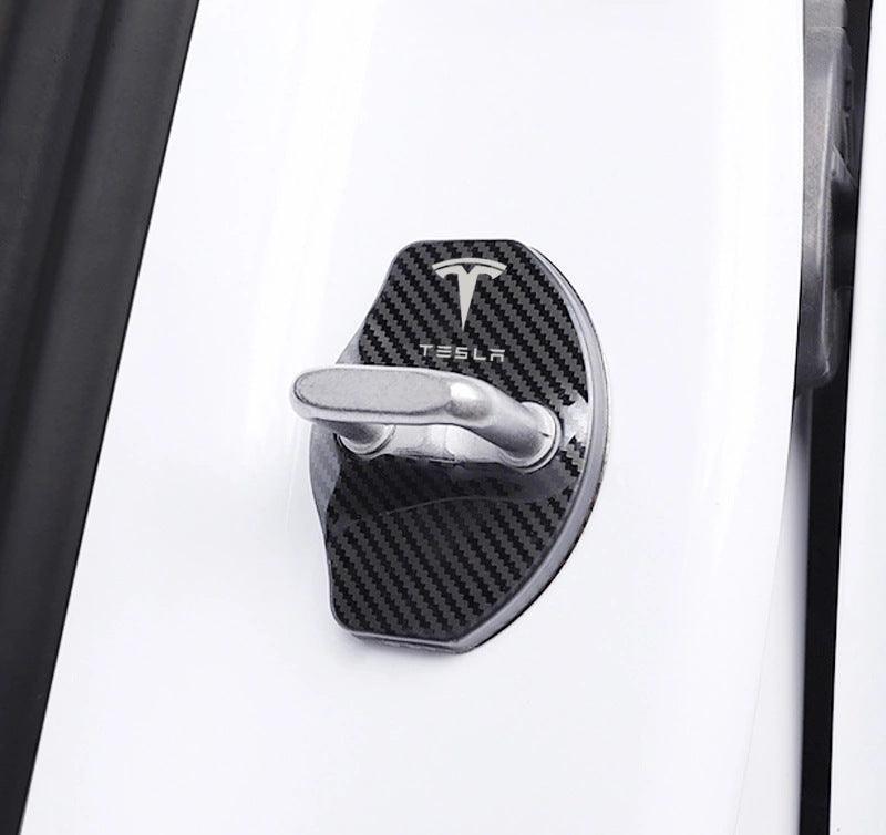 Tesla Door Latch Lock Cover Stainless Steel Protector For Model 3/Y/X/S (4pc) (2015-2023) - Evooor