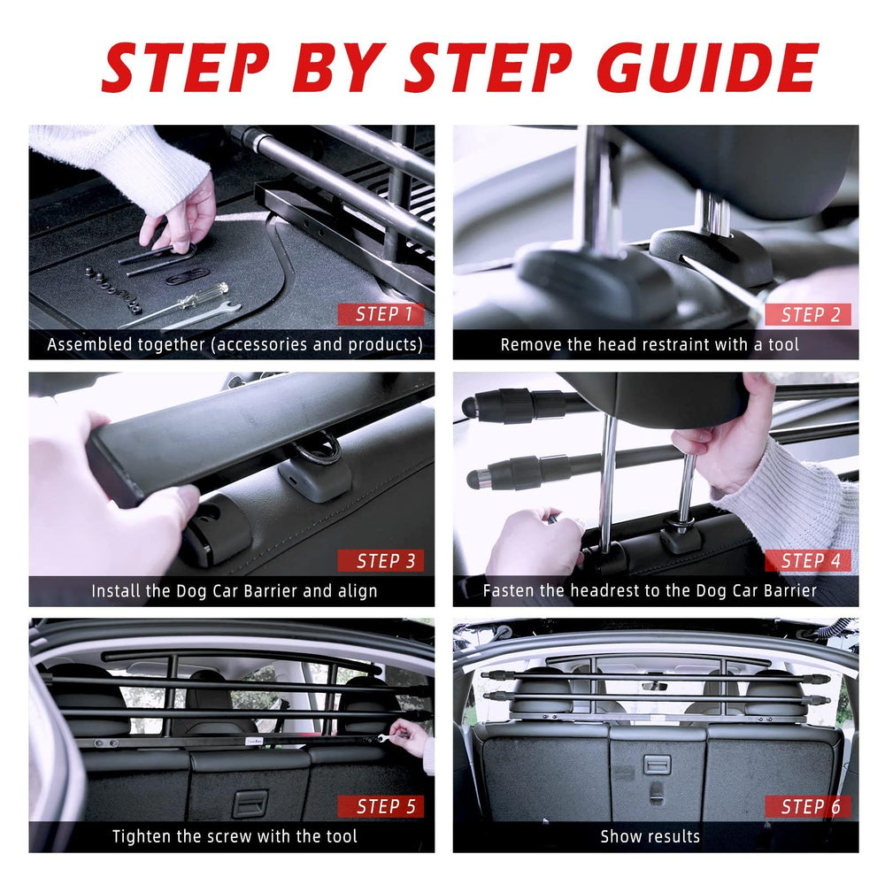 Tesla Model Y Rear Seat Pet Fence Dog Barrier (2020-2023) - Evooor