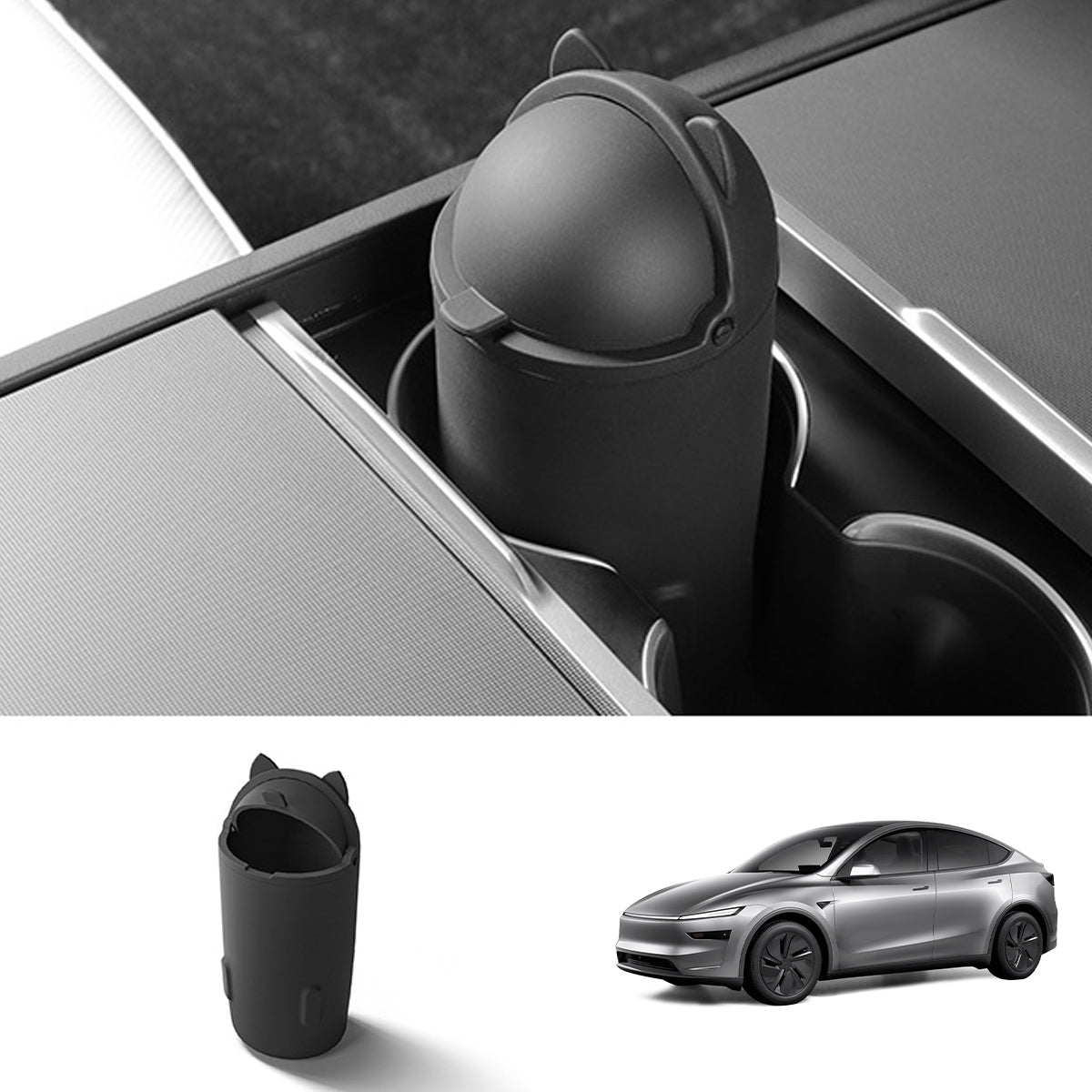 Tesla Model Y 2025+ Central Control Silicone Rubbish Bin Organizer - Juniper Color - Evooor
