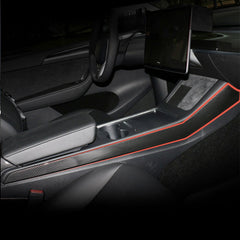 Model 3/Y Center Console Side Panel Caps, Decoration Wrap Cover (Carbon Fiber Pattern ABS) (Gen. 2)  for Tesla(2021-2023)