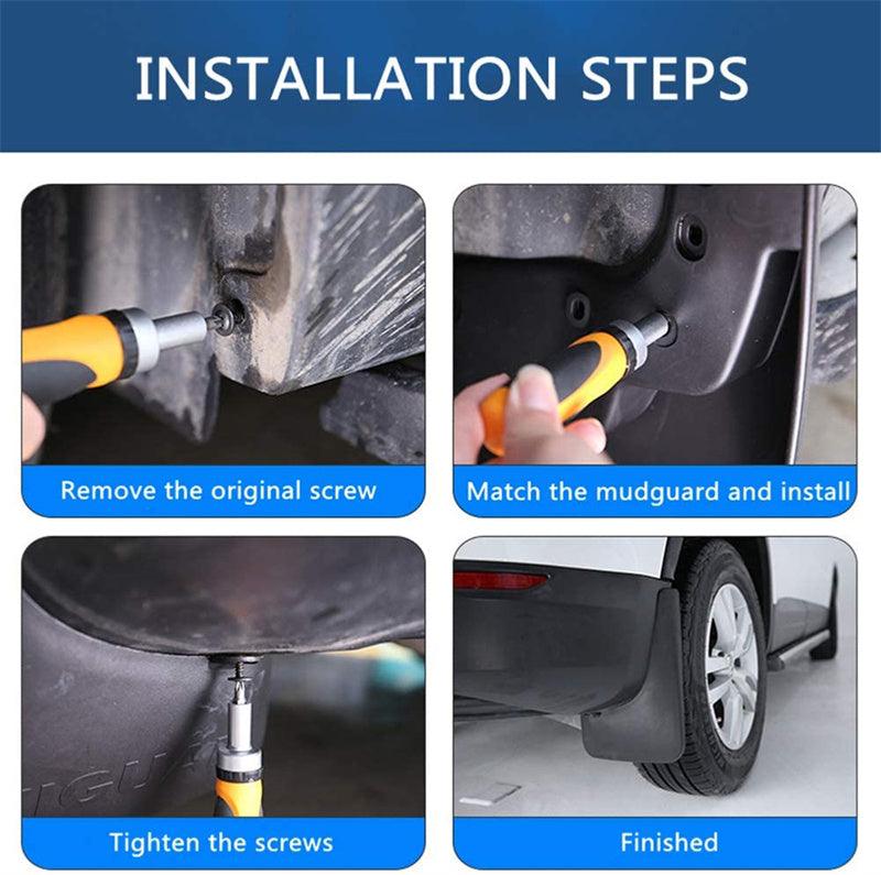 Model Y Mudflaps Splash Guards MudGuards Mud Flaps Fender Car Protect 4 PCS for Tesla (2020-2023) - Evooor