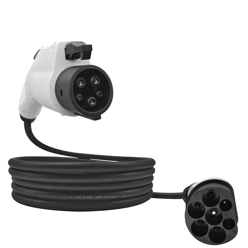 Type 2 to Type 1 Electric Vehicle (EV) Charging Cable with J1772 Connector - Evooor