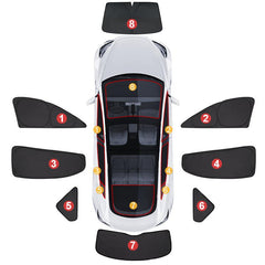 Tesla Model S(2012-2023) Cortinas de privacidad con aislamiento térmico Sombrillas de ventana-Tesla Camping Accesorios de coche para protección solar