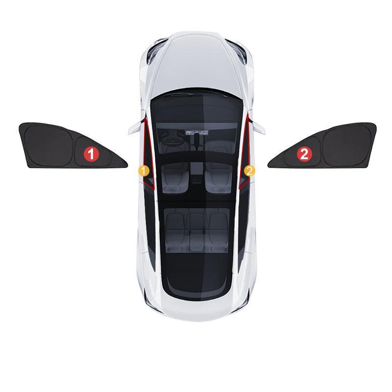 Tesla Model S(2012-2023) Privacy Thermal Insulated Curtains Window Sunshades - Tesla Camping Car Accesories for Sun Protection - Evooor