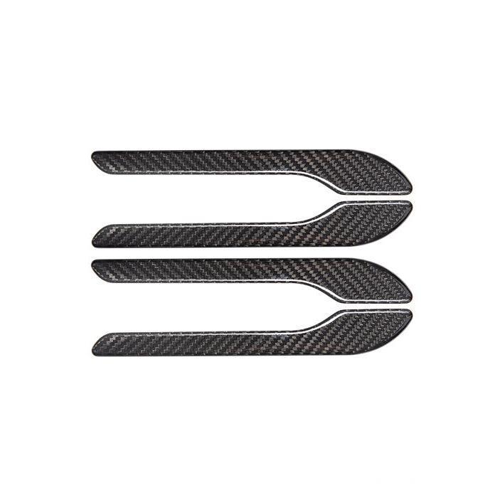 Glossy Carbon Fiber Door Handle Protection Kit for Tesla Model 3/Y (Set of 4) - Ultimate Style and Protection - Evooor