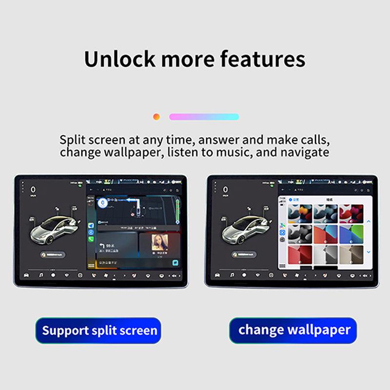 2024 Tesla Model 3/Y (2018-2024) Wirelessly Connect Apple Carplay on Tesla Main Screen ( iOS 10+/Android 11+) - Evooor