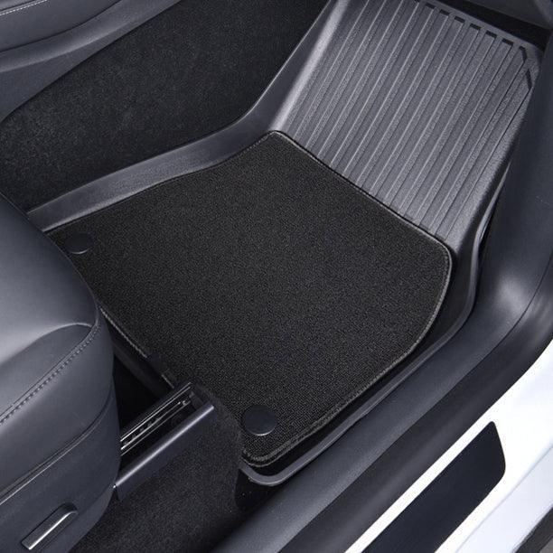 Tesla Model 3 Floor Mats All Weather Double Layer Flocking TPE (2021-2023) - Evooor
