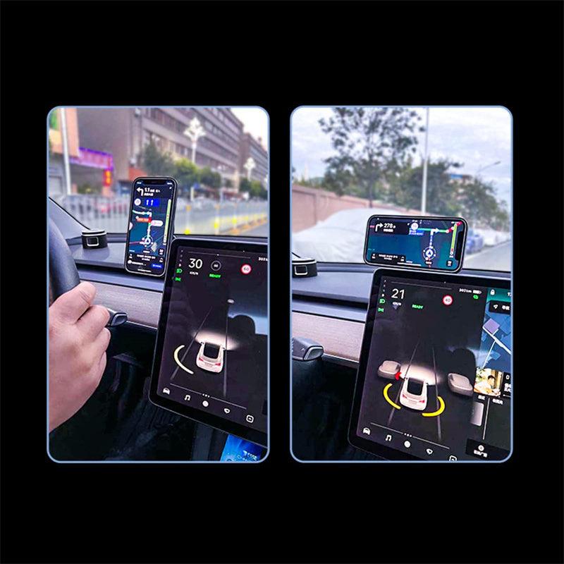 Model 3/Y Magnetic Phone Holder Foldaway Invisible With MagSafe For Tesla(2017-2023) - Evooor