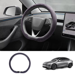 Alcantara Half-Open Steering Wheel Cover for Tesla Model 3/Y