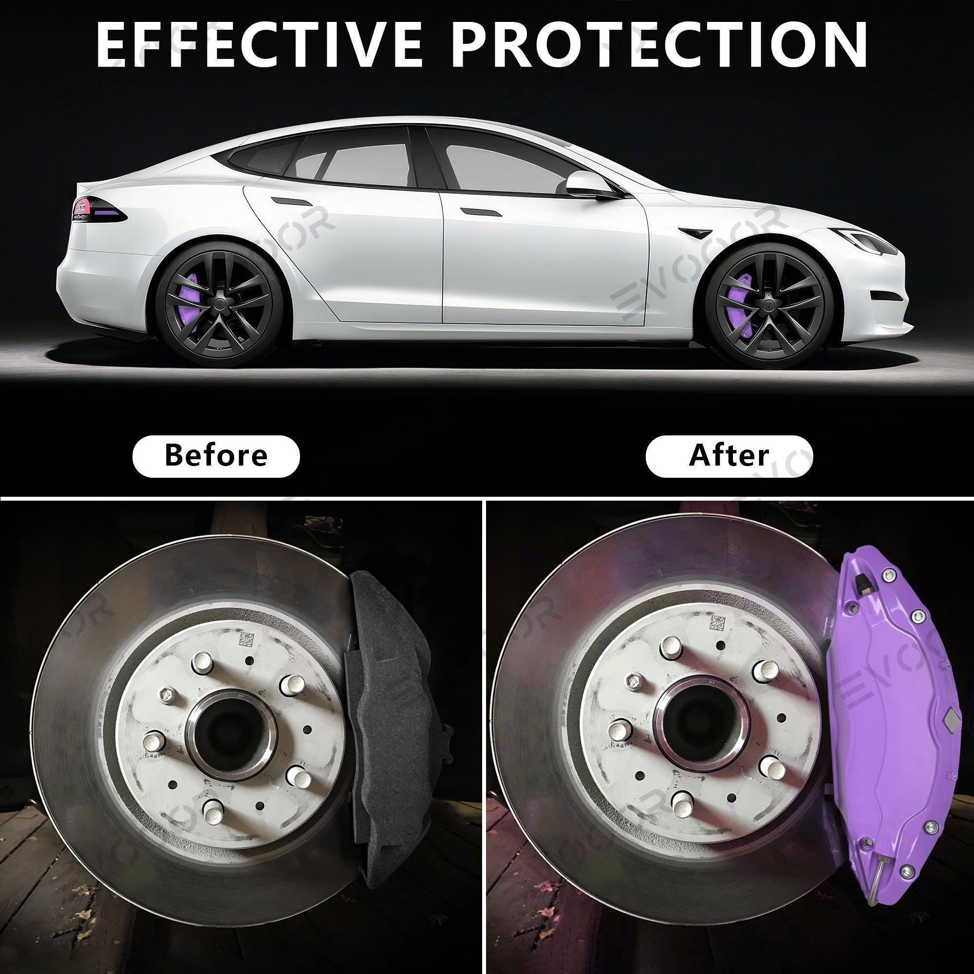 Model S/X Purple Brake Caliper Covers for Tesla(2021-2023)(4Pcs) - Evooor