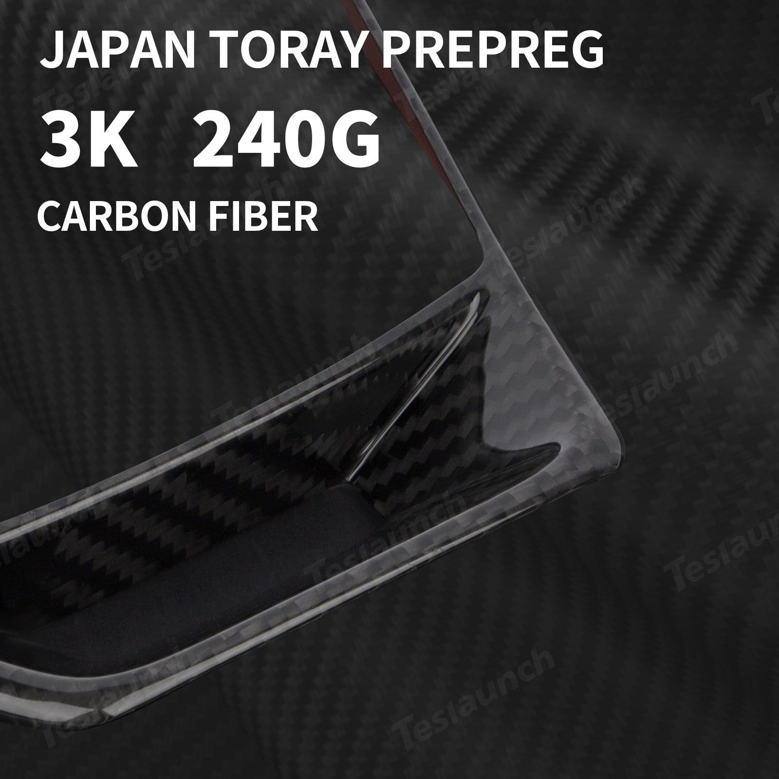 [Real Carbon Fiber] Steering Wheel Panel Covers for Tesla Cybertruck (Set of 3) - Evooor