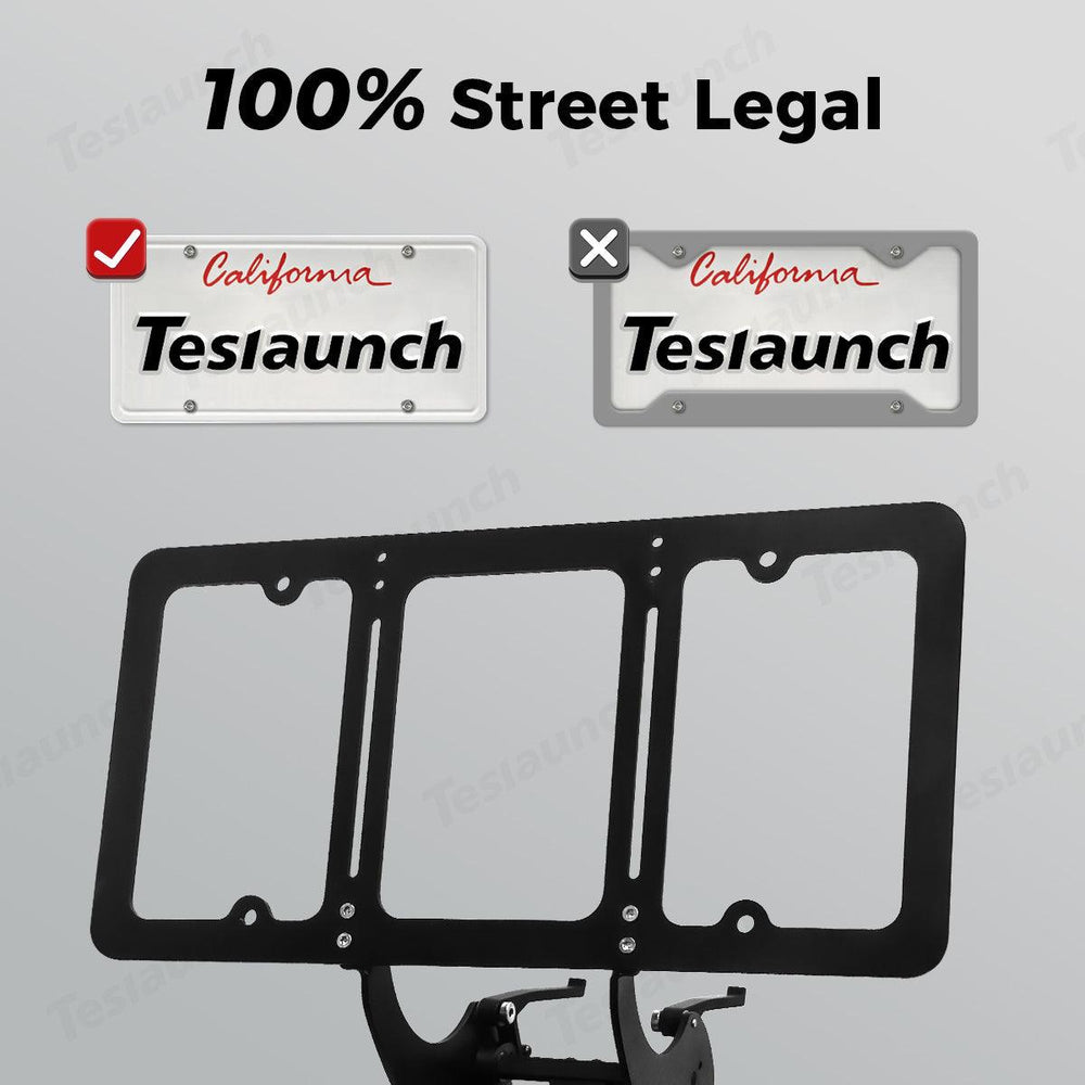 No-Drill Adjustable Front License Plate Mount for Tesla Model X (2021+) - Evooor