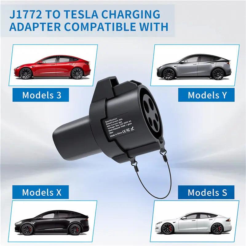 J1772 To Tesla Adapter for Tesla Model 3/Y/S/X/Cybertruck - Evooor
