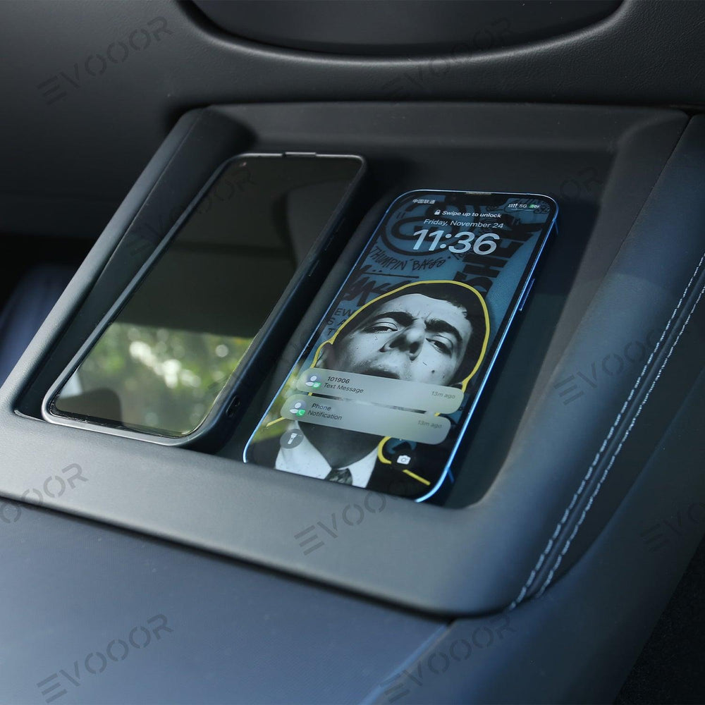 2024 Tesla Model 3 Highland Center Control Silicone Pad Wireless Charging Anti-Slip Protective Mat - Evooor