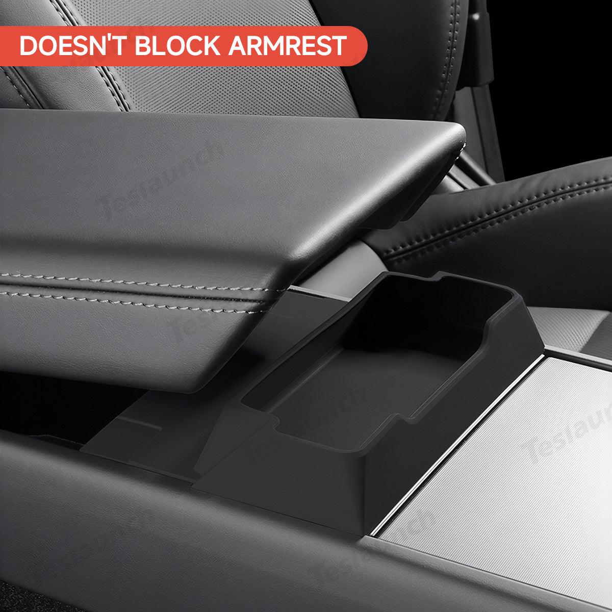 Multi-Functional Silicone Center Console Glasses Tray for Tesla Model Y Juniper 2025+ - Evooor