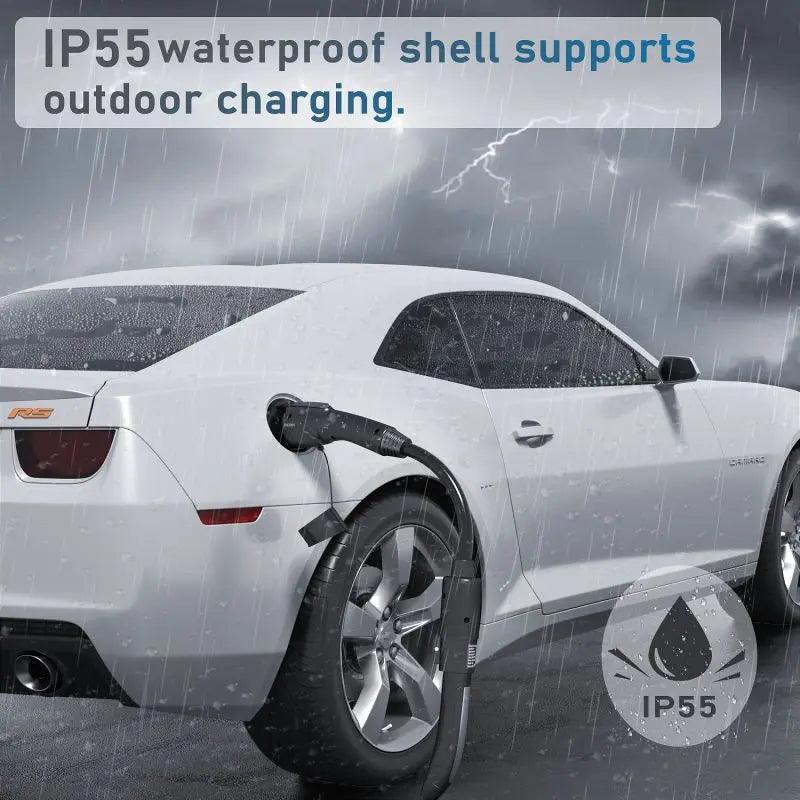 Electric Vehicle Charger Cable for NACS and Tesla Vehicles with J1772 Adapter Connection - Evooor