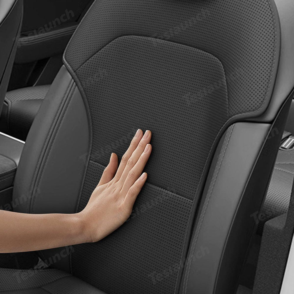 Napa Leather Seat Cushion Set – All-Season Ventilated Comfort for Tesla Model Y Juniper 2025+ (7-Piece Set) - Evooor