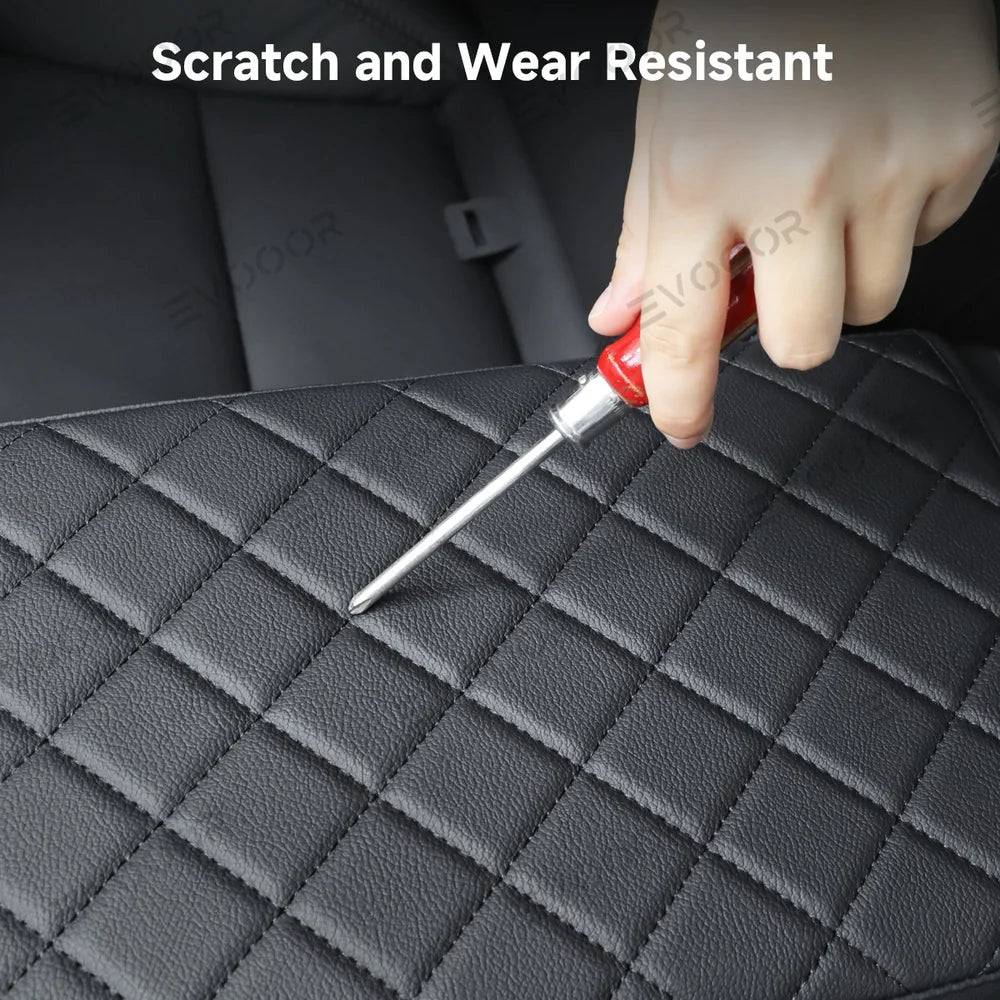 Leather Center Armrest Cover with Side Pockets for Tesla Model Y Juniper 2025+