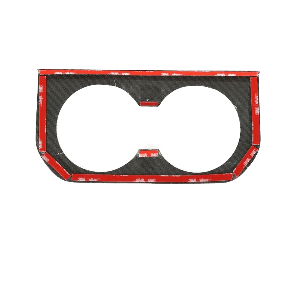[Real Carbon Fiber] Rear Cup Holder Cover for Tesla Model S 2021+ - Evooor