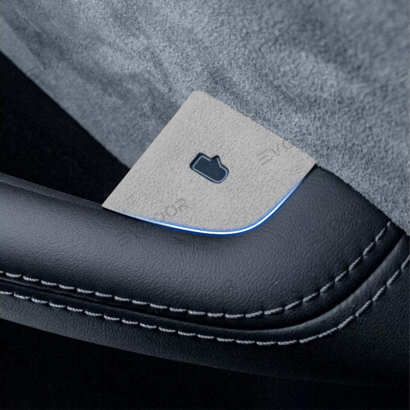 Tesla Alcantara Door Button Switch Cover Sticker 4 PCS For 2024 Model 3 Highland - Evooor
