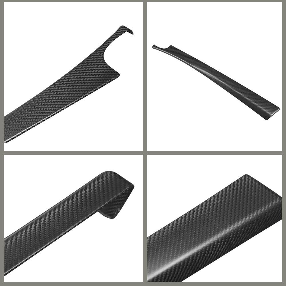 Highland 2024+ Tesla Model 3 Carbon Fiber Door Upper Overlay Covers Set - Front & Rear (4 Pieces) - Evooor