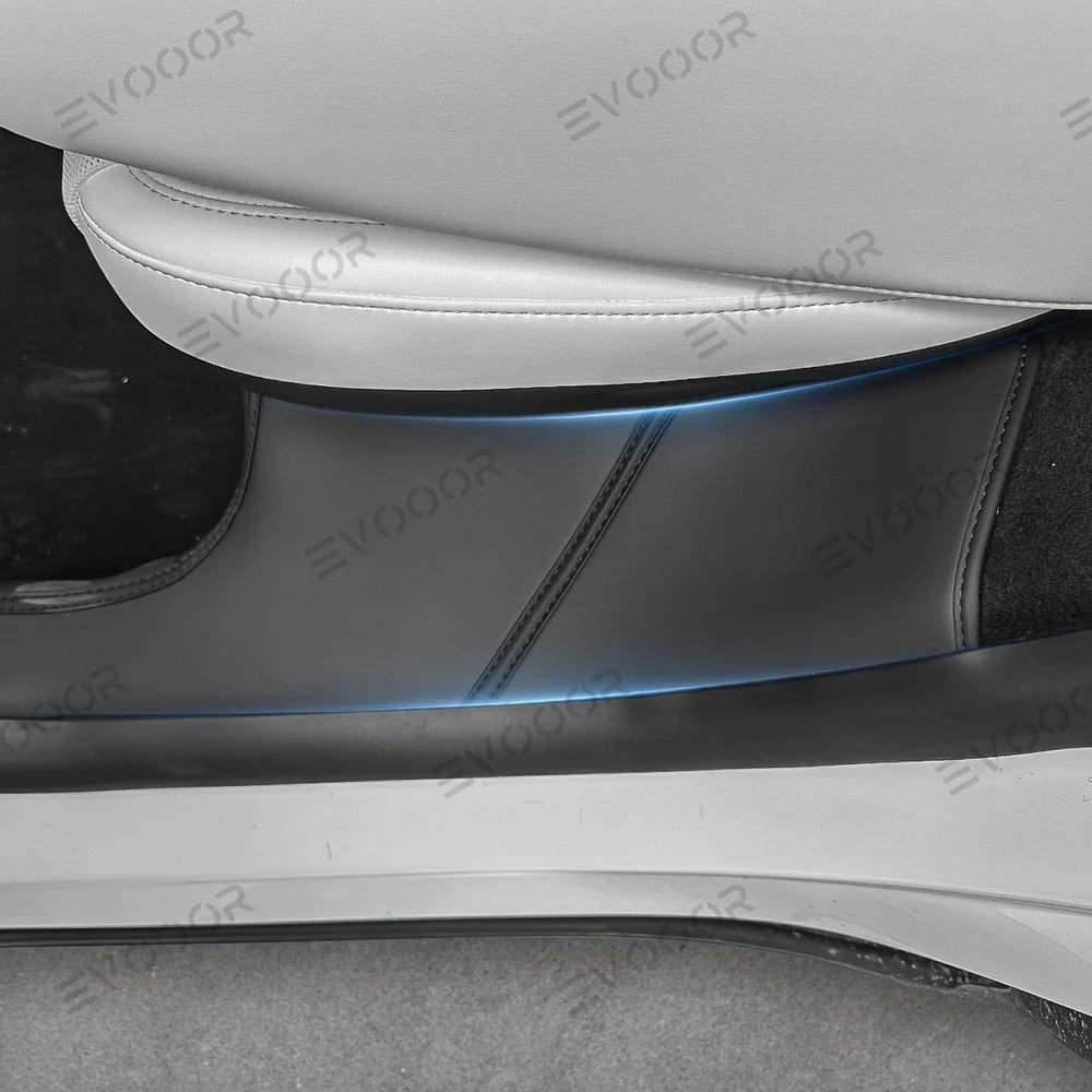 Napa Leather Door Sill Protectors 4-Piece Set – Full Coverage for Tesla Model Y Juniper 2025+