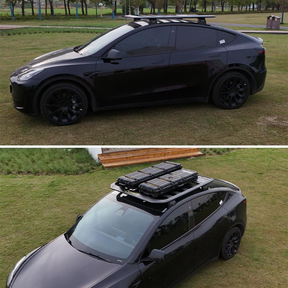 Tesla Model Y 2021+ Roof Rack Cargo Platform - Premium Rooftop Cargo Carrier for Ultimate Storage Needs - Evooor