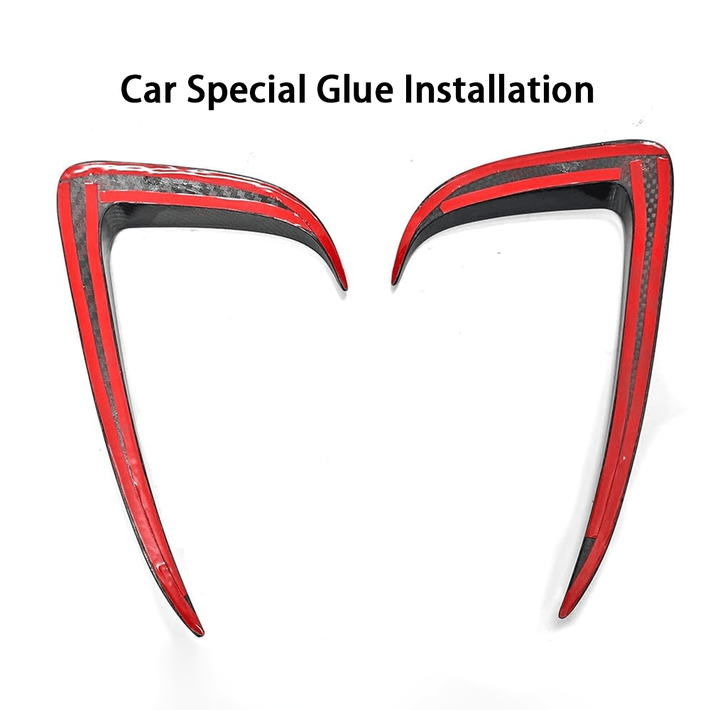 High-Quality Carbon Fiber Front Fog Light Trim Covers Set for Tesla Model S 2022+ - Durable and Stylish Accessories - Evooor