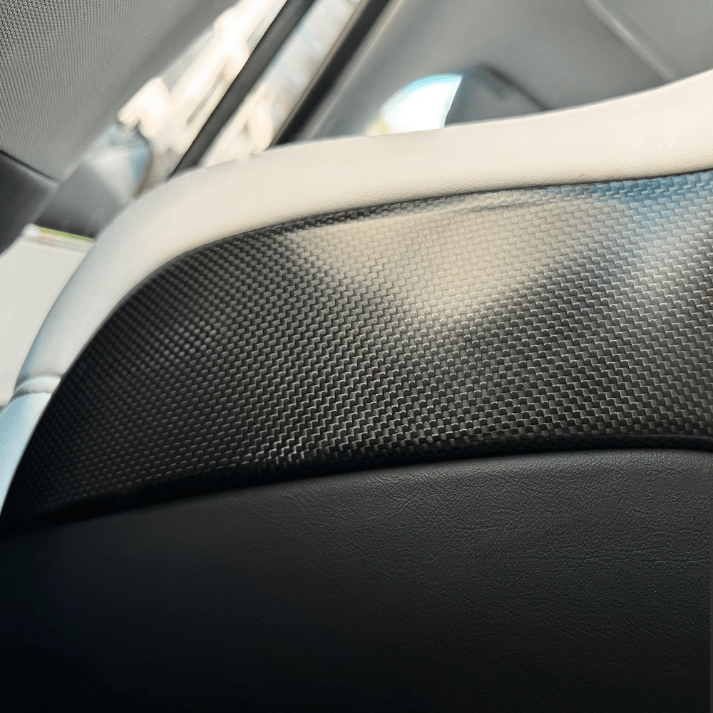 High-Quality Carbon Fiber Seat Back Protectors (Set of 2) for Tesla Model 3 – Upgrade Your Interior with Superior Performance! - Evooor