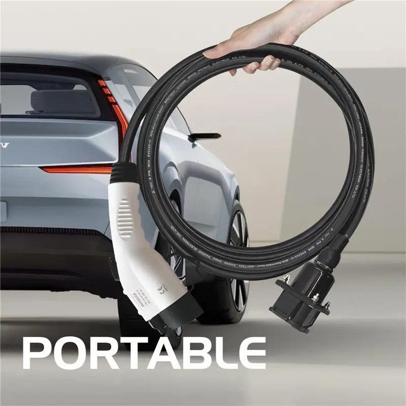 SAE J1772 Type 1 EV Charger Extension Cord - Universal Compatibility for Electric Vehicle Charging - Evooor