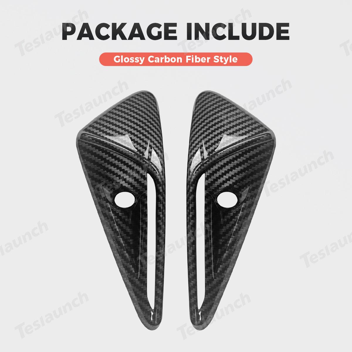 Carbon Fiber Pattern Turn Signal & Side Camera Covers (ABS) for Tesla Model Y Juniper 2025+ - Evooor