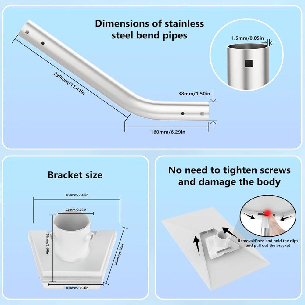 Stainless Steel 360-Degree Adjustable Mount Kit for Starlink Generation 3 Satellite Dish - Evooor