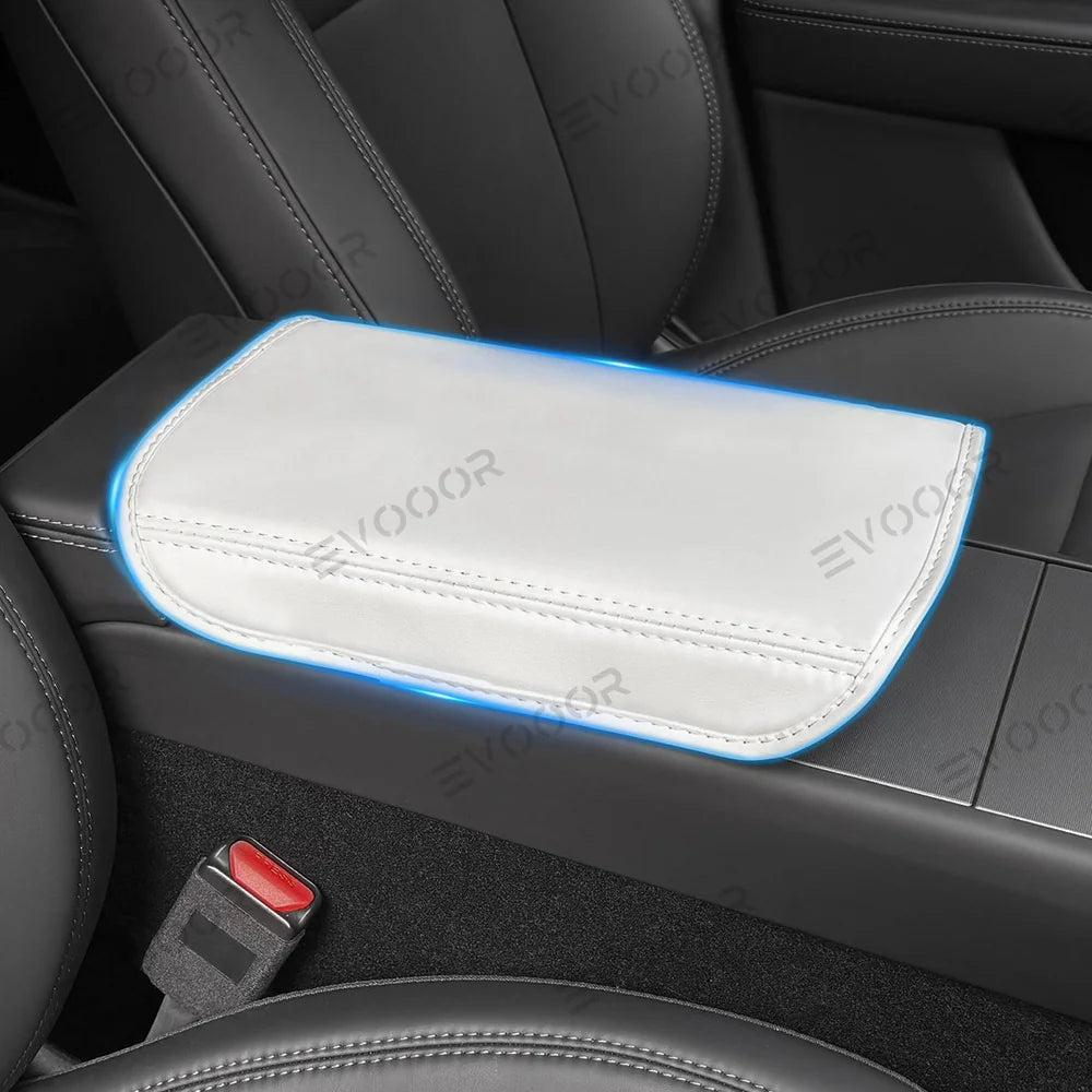 Leather Center Console Armrest Cover for Tesla Model Y Juniper 2025+