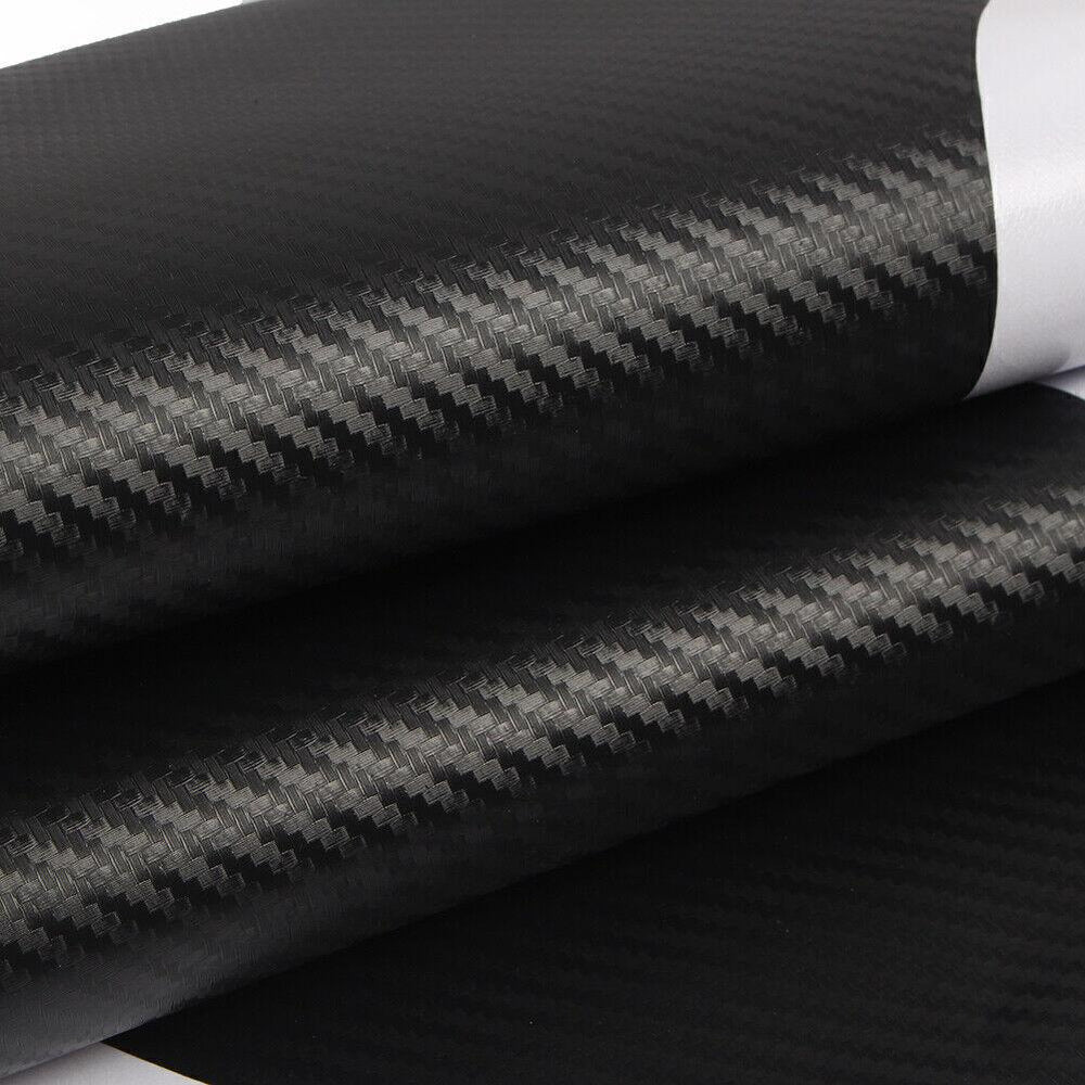 Set of 4 Carbon Fiber Door Kick Guard Stickers for Tesla Model 3/X/S (2016-2020) - Scratch and Dirt Protection - Evooor