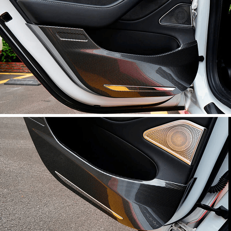 Enhanced Tesla Model 3 Door Inner Trim Cover - Carbon Fiber Pattern, ABS Material - 2021-2023 Model Compatibility - Evooor