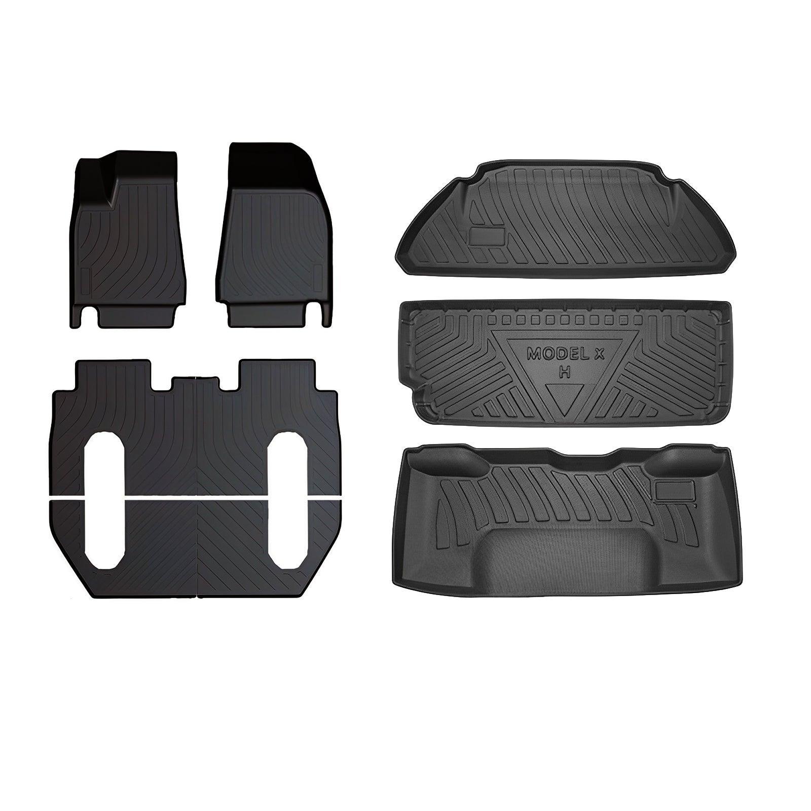 Tesla Model X Floor Mats Trunk Mat Cargo Liner for All Weather (2015-2020) - Evooor