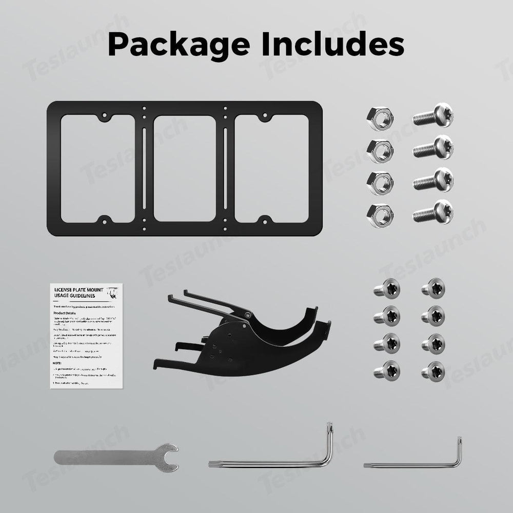 No-Drill Adjustable Front License Plate Mount for Tesla Model X (2021+) - Evooor