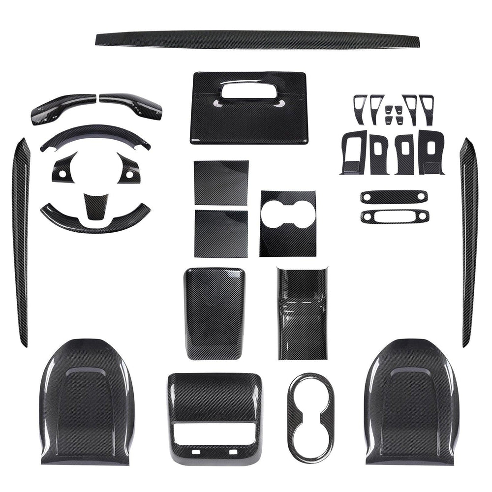 Premium Carbon Fiber Interior Trim Kit for Tesla Model 3 and Model Y - Upgrade Your Interior with High-Quality Wraps - Evooor