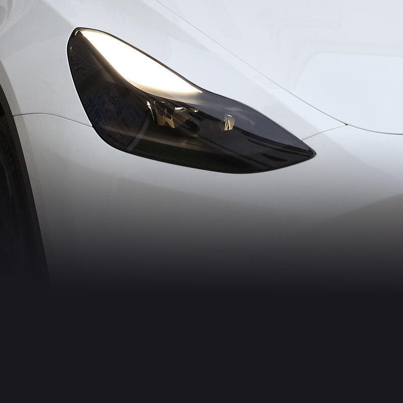 Tesla Model 3 & Y Headlight Protection Film (1 Pair) - Smoked (2017-2023) - Evooor