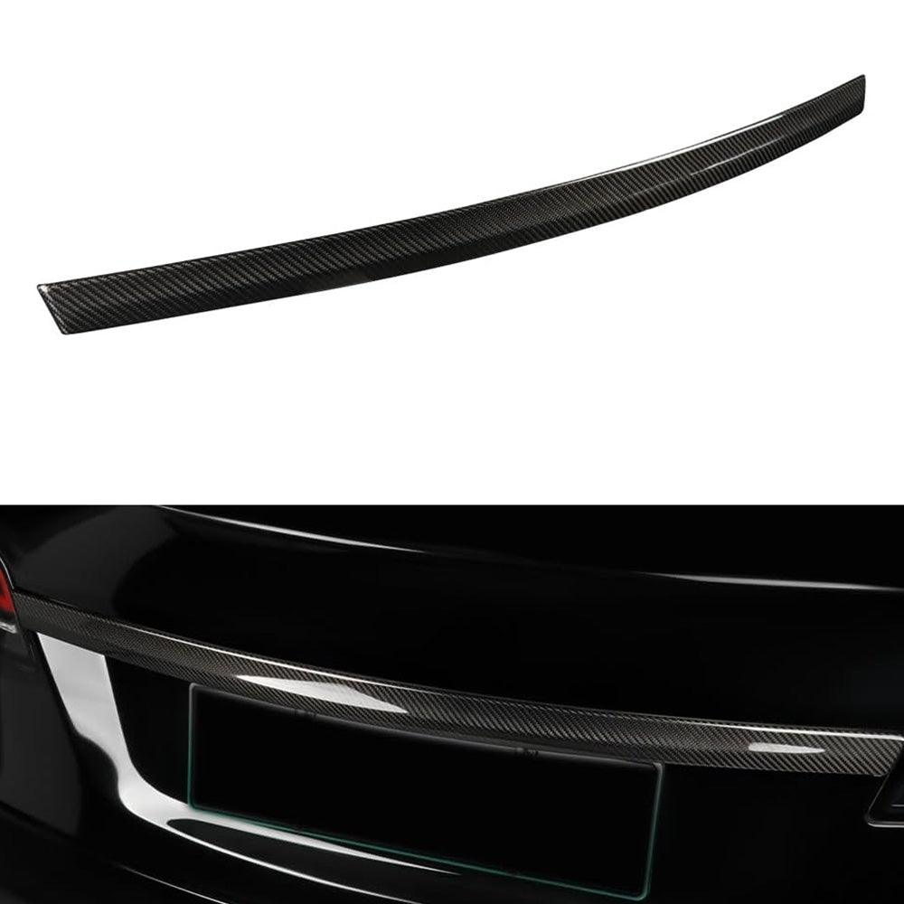[Enhanced Performance] Carbon Fiber Rear Tailgate Trim for Tesla Model S 2022 and Beyond - Evooor