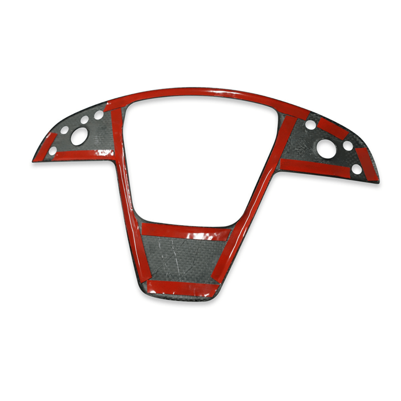 Premium Carbon Fiber Steering Wheel Cover Trim Panel - Compatible with Tesla Model S/X (2021-2024) - Sleek and Durable Upgrade - Evooor