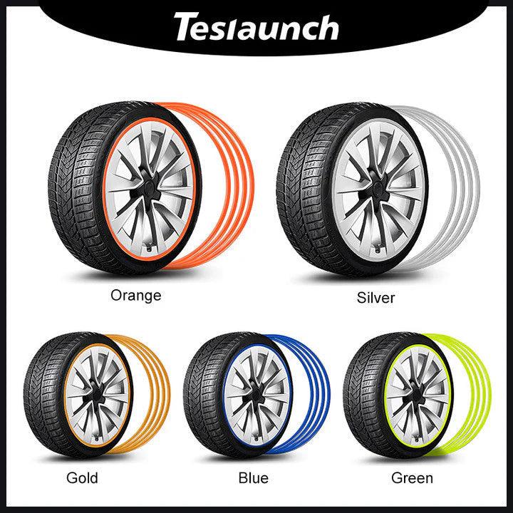 Aluminum Alloy Wheel Rim Protector Replacement for Tesla Model 3/Y/S/X (1 PC) - Evooor