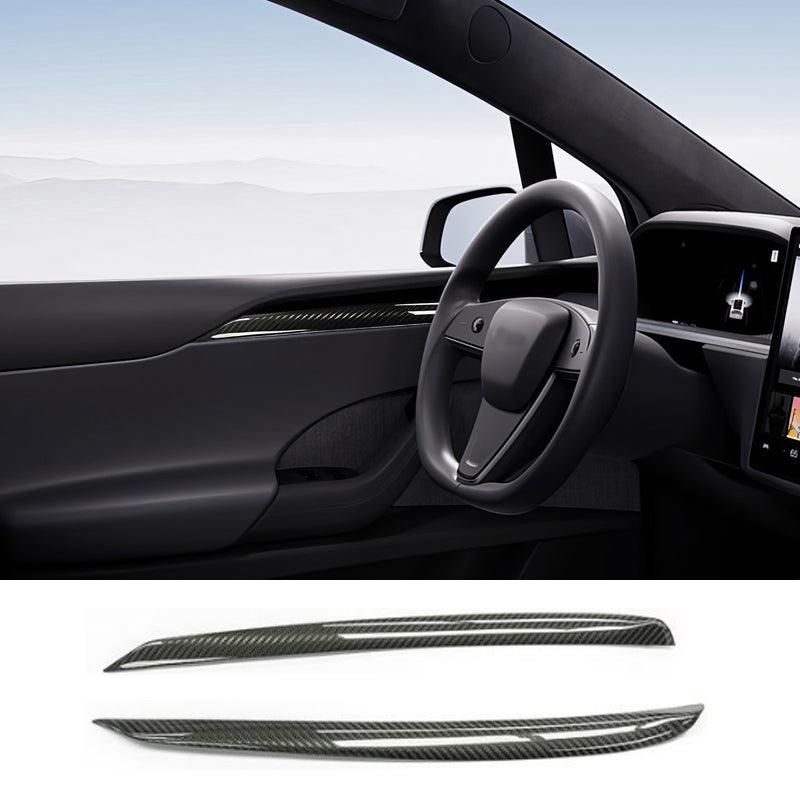 [Real Carbon Fiber] Door Trim Cover For Tesla Model X 2021+ - Evooor