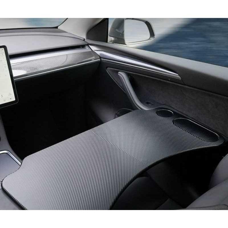 Folding Steering Wheel Table for Tesla Model 3/Y - Sturdy High-Density Board, Portable and Convenient - Evooor