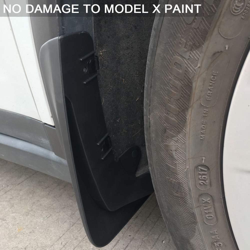Durable Mud Flaps Set for Tesla Model X - 4 Pieces, Easy Installation (2015-2020) - Evooor