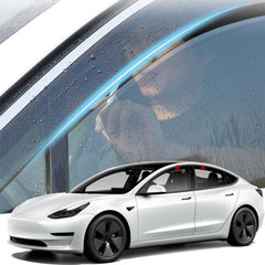 Tesla Model 3/Y Side Window Rain Guards - Set of 4 Weather Deflectors - Evooor
