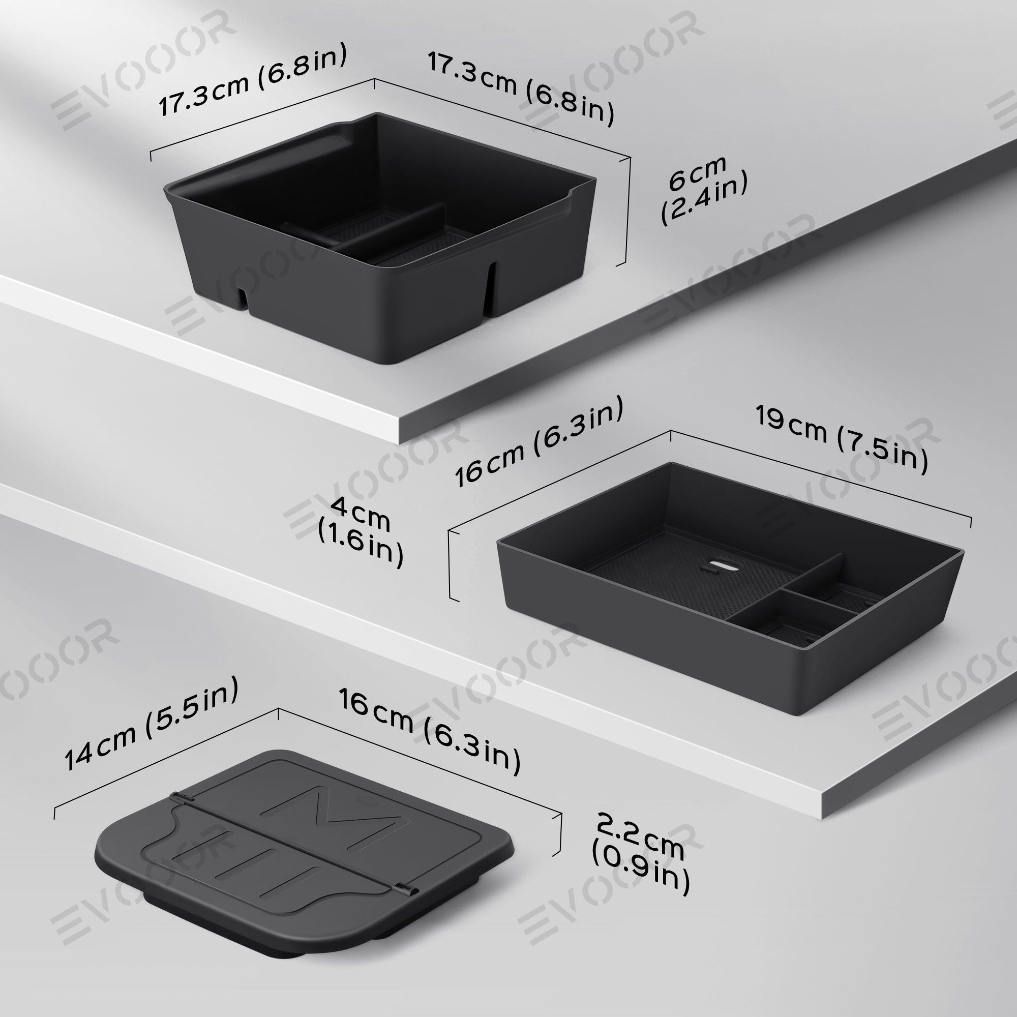 2024 Model 3 Highland Console Organizer Tray Set Designed for Tesla (3 PCS) - Evooor