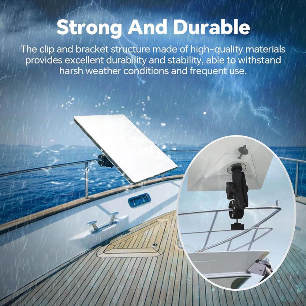 Universal Adjustable Clamp Mount for Satellite Dishes - Compatible with Starlink Mini Dish - Evooor