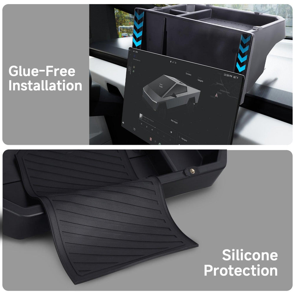 Upgraded Center Console Behind Screen Storage Box for Cybertruck - Evooor